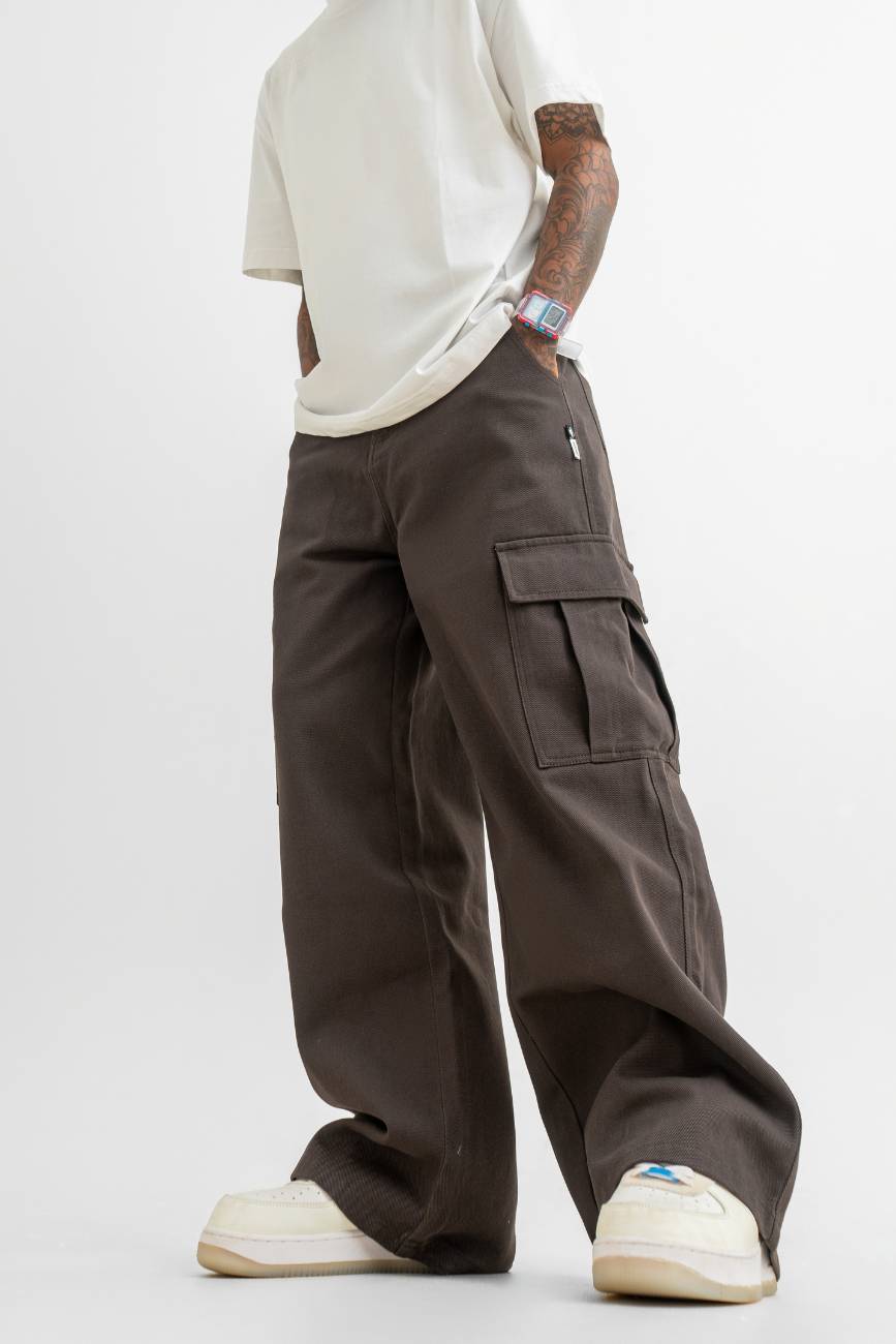 Buy Broadstar Women Black Wide Leg Cargos Trousers(BLK_6) at Amazon.in